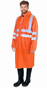 Плащ влагостойкий "Посейдон Премиум" сигнальный оранжевый